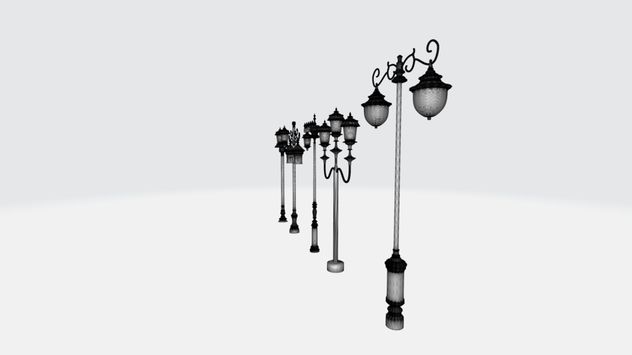 Timeless Illumination 3D Model - Antique Lamp Design 3D Print 538425