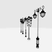 Timeless Illumination 3D Model - Antique Lamp Design - Thumbnail 3