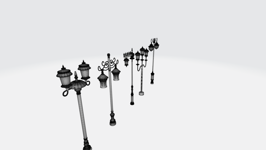 Timeless Illumination 3D Model - Antique Lamp Design 3D Print 538426