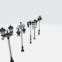 Timeless Illumination 3D Model - Antique Lamp Design - Thumbnail 4