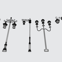 Timeless Illumination 3D Model - Antique Lamp Design - Thumbnail 5