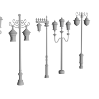 Timeless Illumination 3D Model - Antique Lamp Design - Thumbnail 8