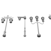 Timeless Illumination 3D Model - Antique Lamp Design - Thumbnail 10