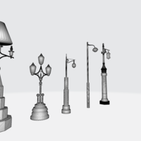 Timeless Lantern 3D Model - Vintage Lamp Design Replica - Thumbnail 3