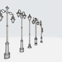 Timeless Heritage Lamp 3D Model - Vintage Lighting Design v2 - Thumbnail 3