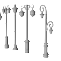 Timeless Heritage Lamp 3D Model - Vintage Lighting Design v2 - Thumbnail 7