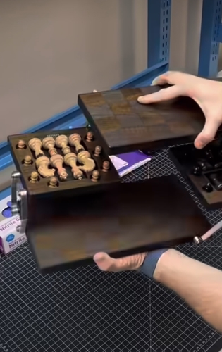 MAKE YOUR OWN CHESS TABLE WITH PORTABLE PIECES BOXES !