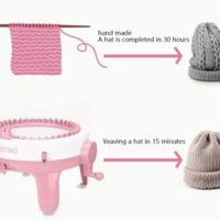 3D PRINTED KNITTING MACHINE, MAKE YOUR OWN WOOL HATS ! - Thumbnail 1