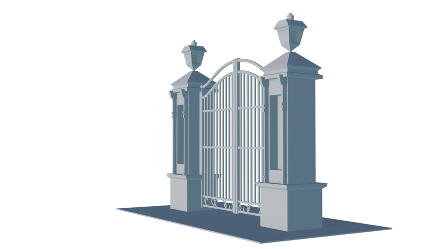 Iron gate 3D v3 3D Print 538557