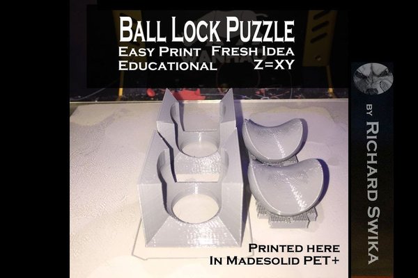 Medium Ball Lock Puzzle 3D Printing 53857
