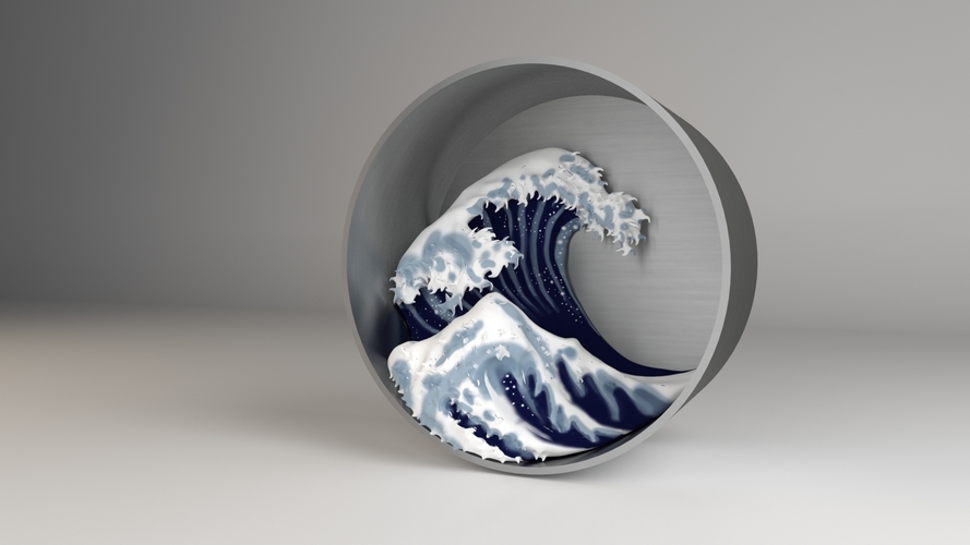 The Great Wave off Kanagawa 3D Print 538588