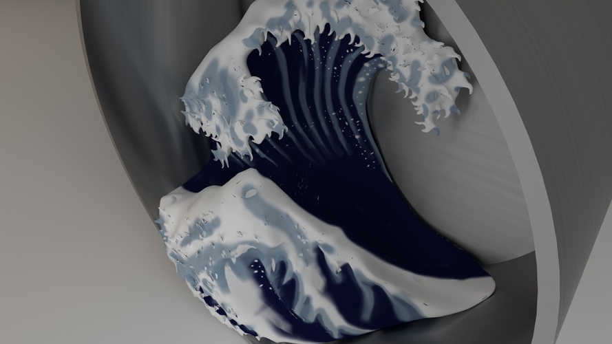 The Great Wave off Kanagawa 3D Print 538589