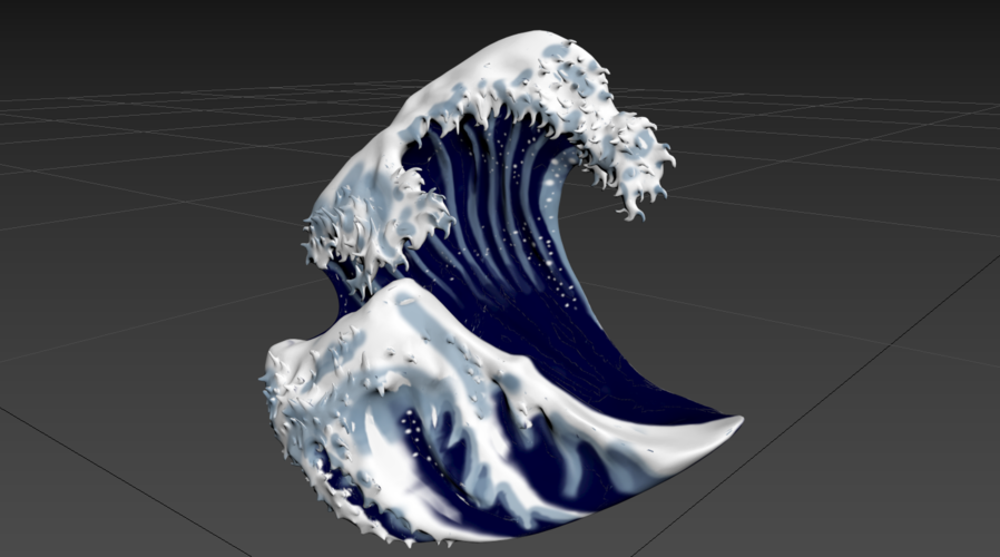 The Great Wave off Kanagawa 3D Print 538591