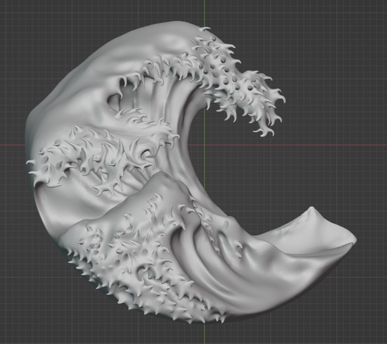 The Great Wave off Kanagawa 3D Print 538594