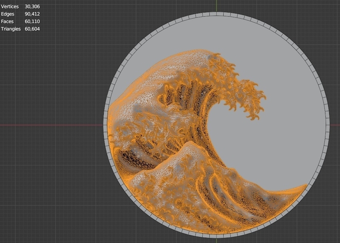 The Great Wave off Kanagawa 3D Print 538595