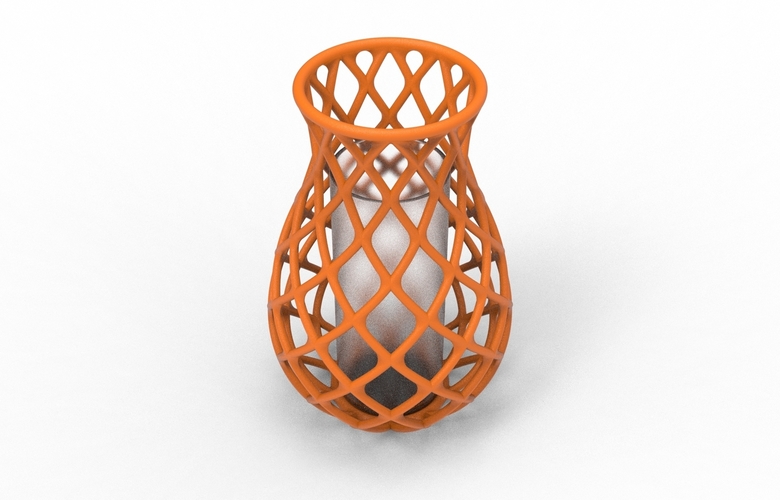 intertwining line vase 3D Print 538606