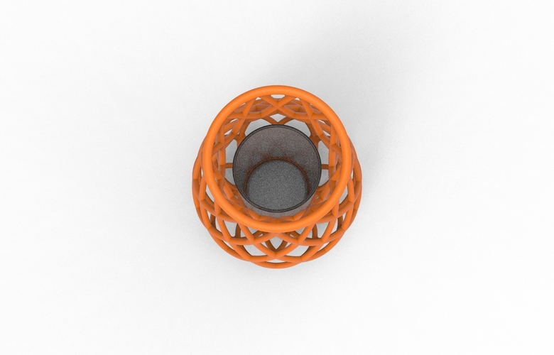 intertwining line vase 3D Print 538609