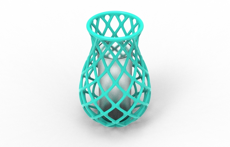 intertwining line vase 3D Print 538611