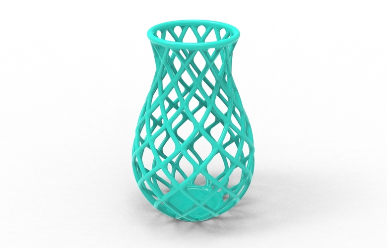 intertwining line vase 3D Print 538612