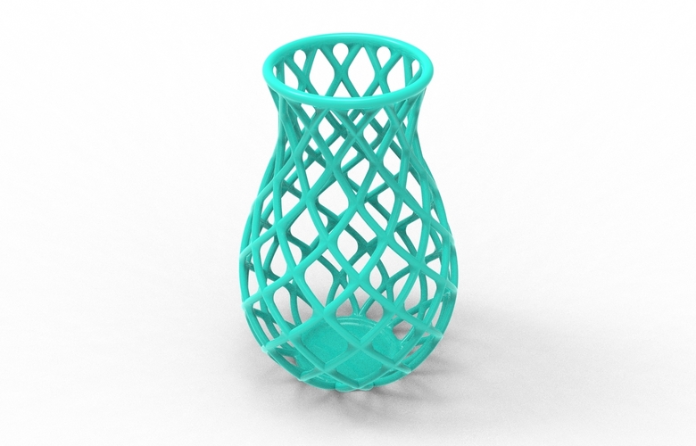 intertwining line vase 3D Print 538613