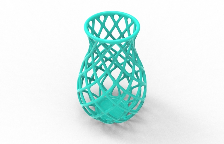 intertwining line vase 3D Print 538614