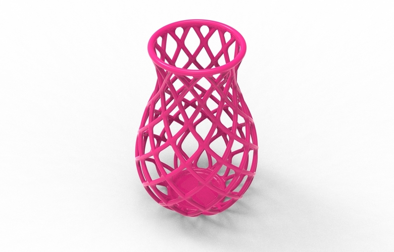 intertwining line vase 3D Print 538615