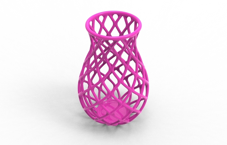 intertwining line vase 3D Print 538619