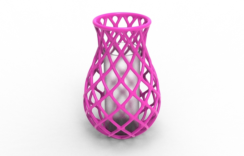 intertwining line vase 3D Print 538620