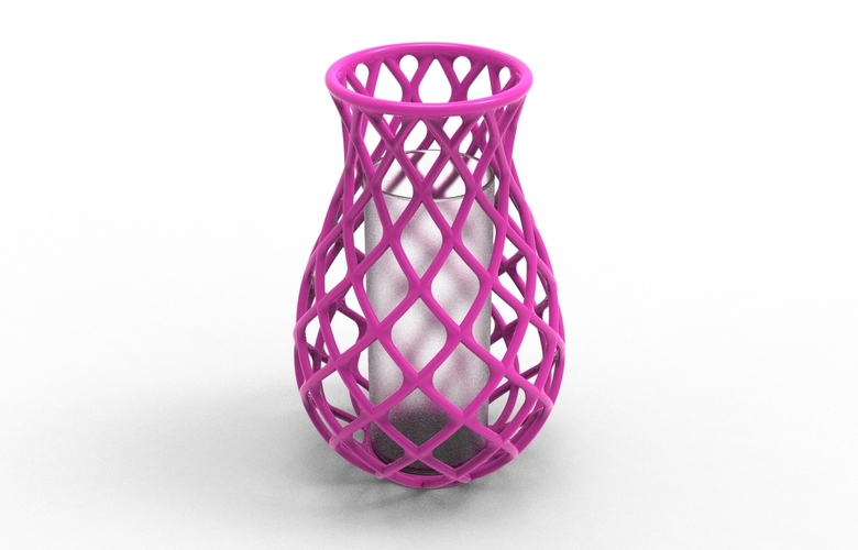 intertwining line vase 3D Print 538622