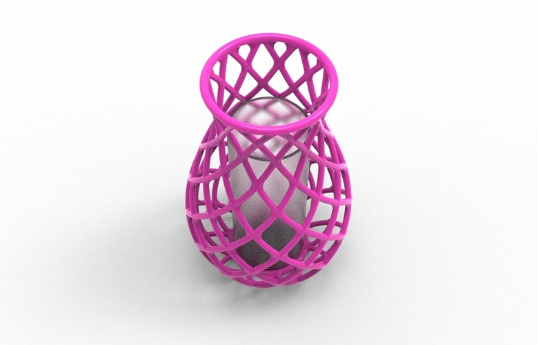 intertwining line vase 3D Print 538623