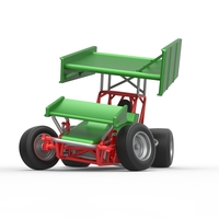 Vintage Winged Sprint car while turning 1:25 - Thumbnail 2