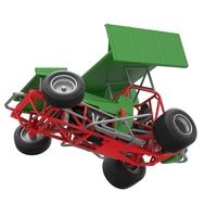 Vintage Winged Sprint car while turning 1:25 - Thumbnail 4
