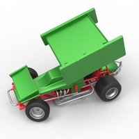 Vintage Winged Sprint car while turning 1:25 - Thumbnail 5