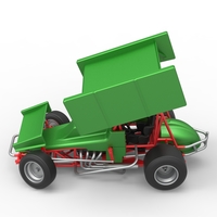 Vintage Winged Sprint car while turning 1:25 - Thumbnail 9