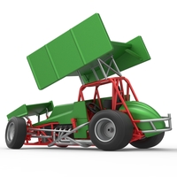 Vintage Winged Sprint car while turning 1:25 - Thumbnail 12