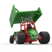 Vintage Winged Sprint car while turning 1:25 - Thumbnail 14