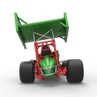 Vintage Winged Sprint car while turning 1:25 - Thumbnail 15