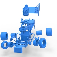 Vintage Winged Sprint car while turning 1:25 - Thumbnail 19