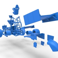 Vintage Winged Sprint car while turning 1:25 - Thumbnail 22