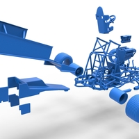 Vintage Winged Sprint car while turning 1:25 - Thumbnail 23