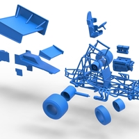 Vintage Winged Sprint car while turning 1:25 - Thumbnail 24