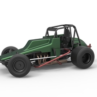 Vintage Sprint car while turning 1:25 - Thumbnail 5