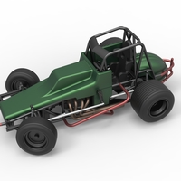 Vintage Sprint car while turning 1:25 - Thumbnail 6