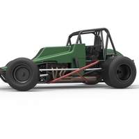 Vintage Sprint car while turning 1:25 - Thumbnail 7