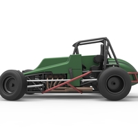 Vintage Sprint car while turning 1:25 - Thumbnail 9