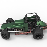 Vintage Sprint car while turning 1:25 - Thumbnail 10