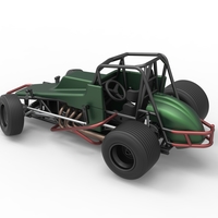 Vintage Sprint car while turning 1:25 - Thumbnail 12