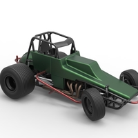 Vintage Sprint car while turning 1:25 - Thumbnail 20