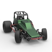 Vintage Sprint car while turning 1:25 - Thumbnail 22