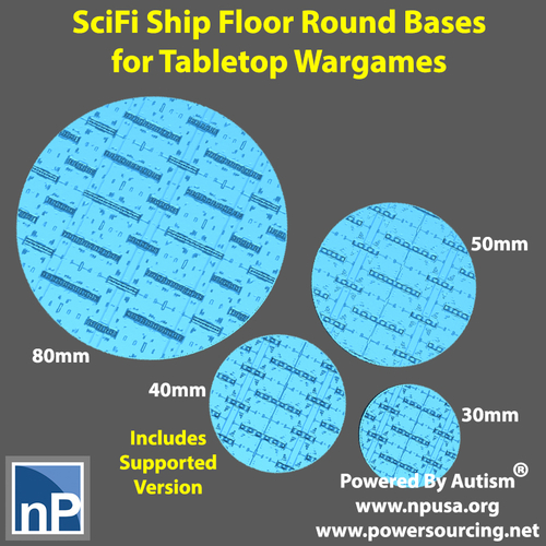 Bases for Wargames - Sci-Fi Ship Panels 3D Print 538757